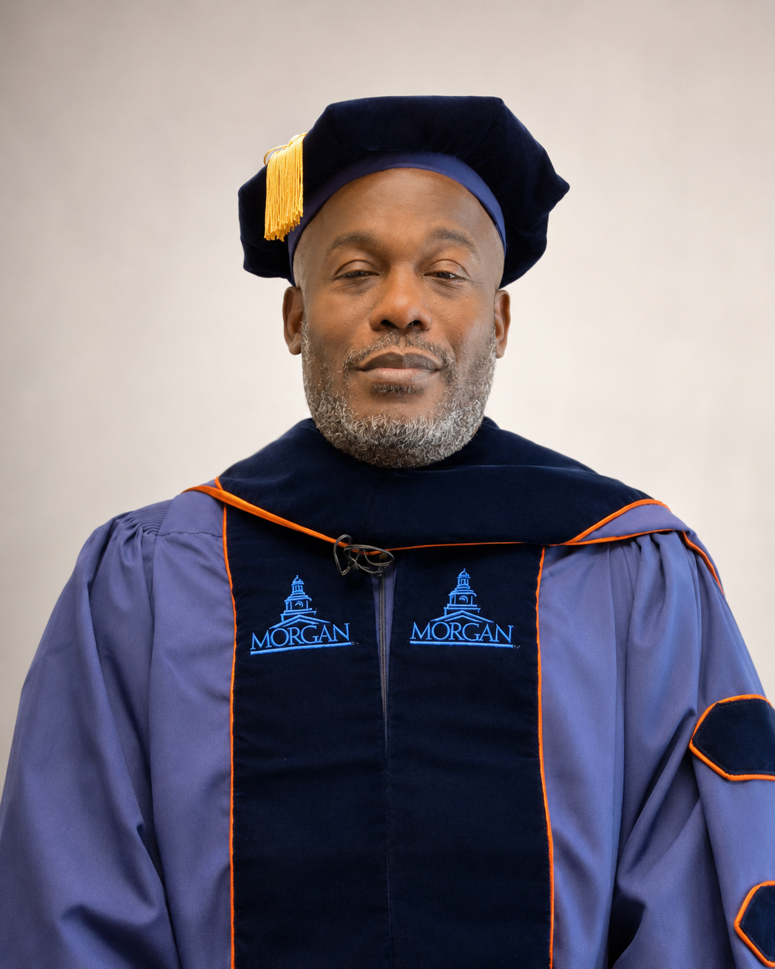 Dr. Corey D. Robinson in Morgan State doctoral regalia